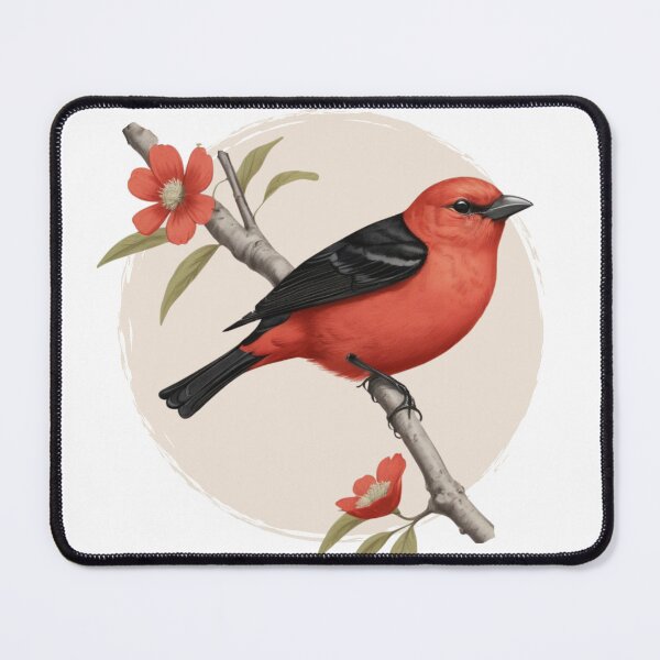 Item preview, Scarlet Tanager, Red Bird designed and sold by lagunaklein.