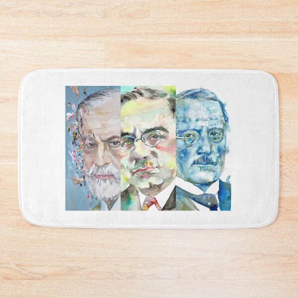 Item preview, THREE PSYCHOLOGISTS - FREUD ADLER JUNG - collage POSTER painting .3 designed and sold by lautir.