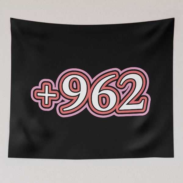 Item preview, Jordan, +962 Jordan Country Code, الاردن  in Black designed and sold by ZamZamDesign.