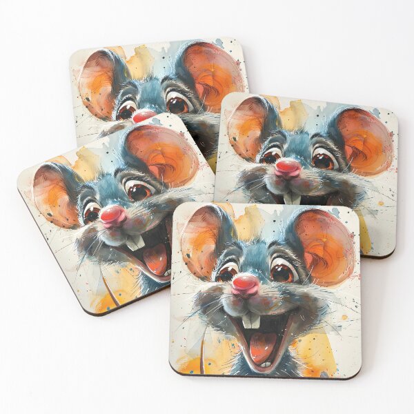Item preview, Joyful Mouse Watercolor Painting designed and sold by OskarArts.