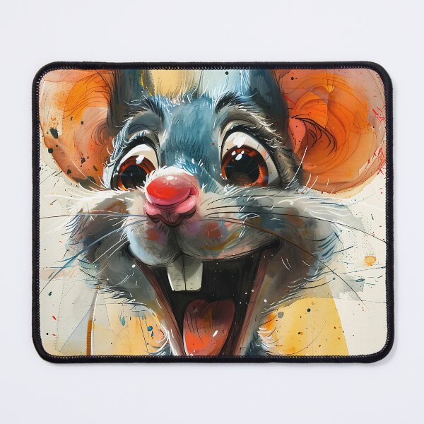 Item preview, Joyful Mouse Watercolor Painting designed and sold by OskarArts.