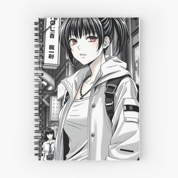 Item preview, Cyberpunk Manga-Style Character in Futuristic Cityscape designed and sold by shaynetwright.