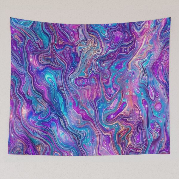 Item preview, Liquid marble purple pattern designed and sold by sasyall.