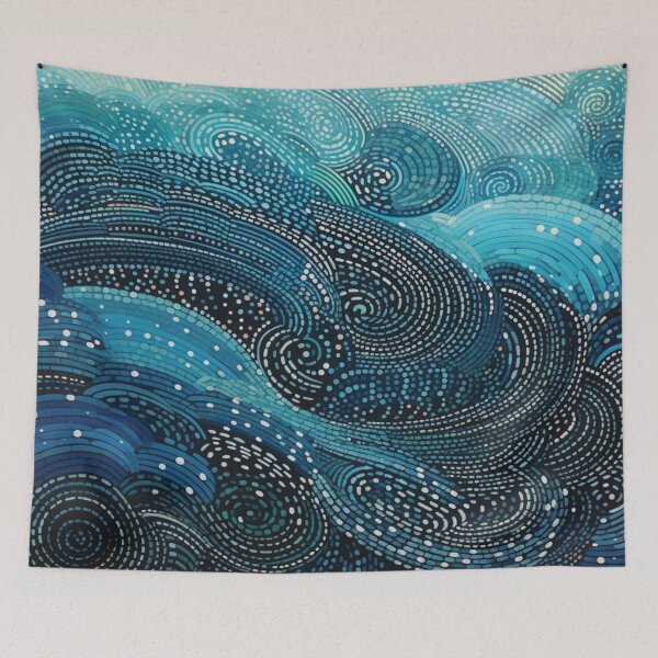 Item preview, Aboriginal Inspired Dot Art - With Storm Waves designed and sold by GrinGalore.