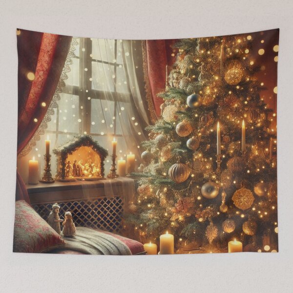 Item preview, Festive Christmas magic in the decorated living room designed and sold by Sigtrix.