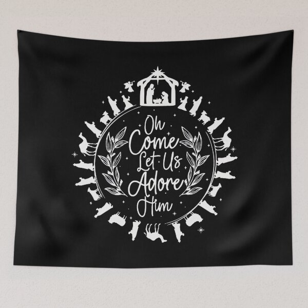 Item preview, O Come Let Us Adore Him Christmas Bible Verse designed and sold by Arfurneauxt.