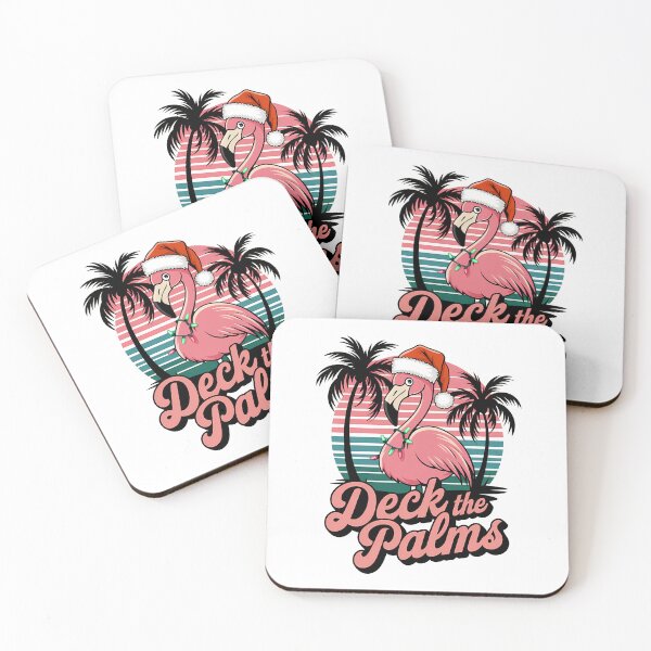 Item preview, Funny Deck the Palms Christmas Flamingo Palm Tree Tropical Xmas designed and sold by 07Art.