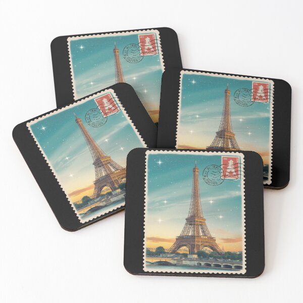 Item preview, Eiffel Tower Paris France Stamp designed and sold by Angry Swan Designs.
