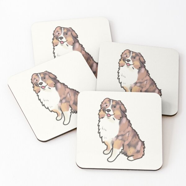 Item preview, Cute Miniature American Shepherd dog art  designed and sold by Artofmayara.