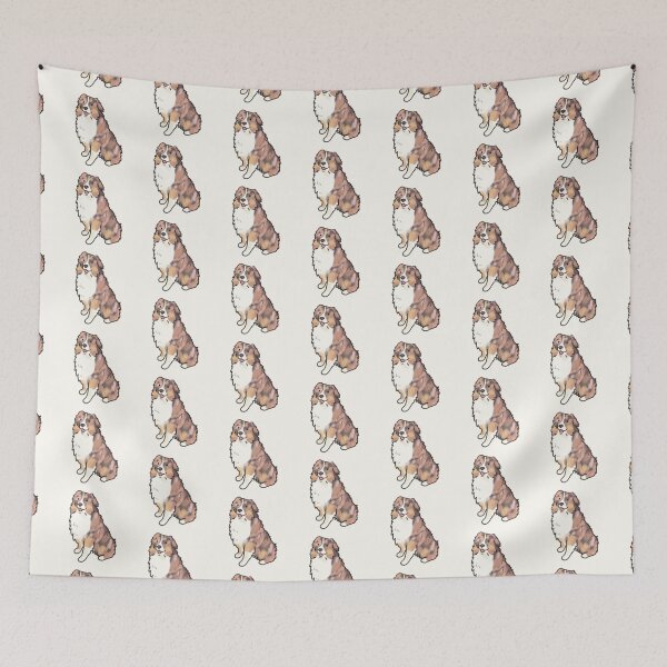 Item preview, Cute Miniature American Shepherd dog art  designed and sold by Artofmayara.