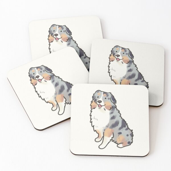 Item preview, Cute Miniature American Shepherd dog art  designed and sold by Artofmayara.