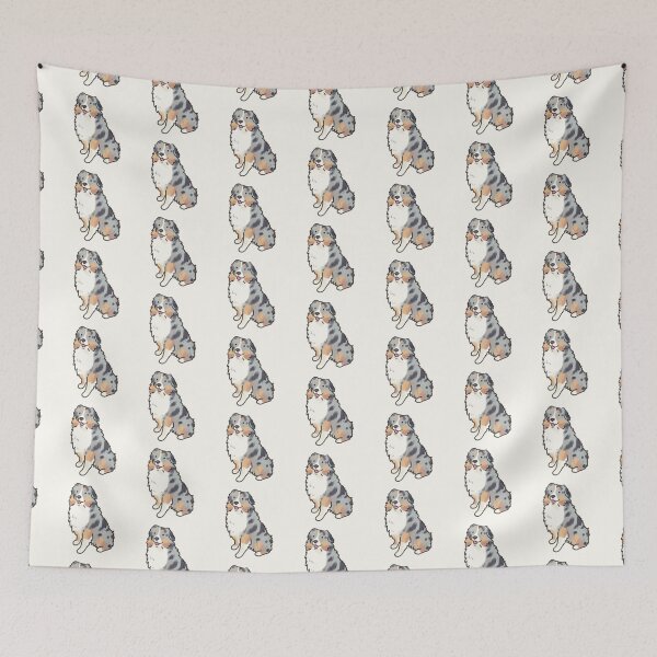 Item preview, Cute Miniature American Shepherd dog art  designed and sold by Artofmayara.