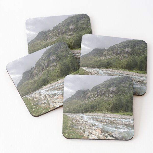 Item preview, Clear mountain river and majestic rock formations – nature photography from the Alps designed and sold by TRex-Landscapes.