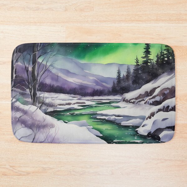 Item preview, Northern Lights with Snow designed and sold by CalmnessbyChoice.