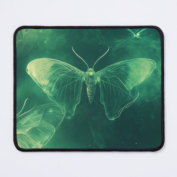 Item preview, Luma Moth, A captivating arrangement of ethereal green moths in a dreamlike background, creating a surreal atmosphere of enchantment and mystery designed and sold by Reichcorp.