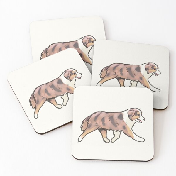 Item preview, Cute Miniature American Shepherd dog art designed and sold by Artofmayara.