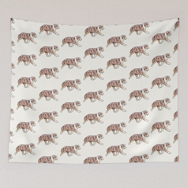 Item preview, Cute Miniature American Shepherd dog art designed and sold by Artofmayara.