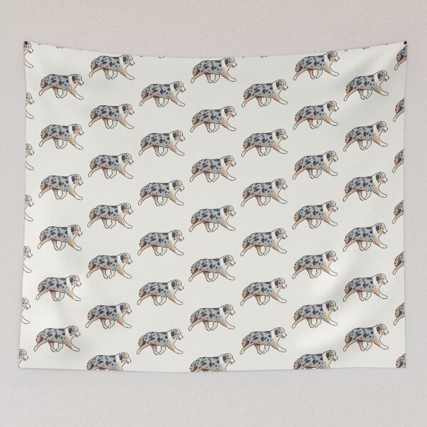 Item preview, Cute Miniature American Shepherd dog illustration  designed and sold by Artofmayara.