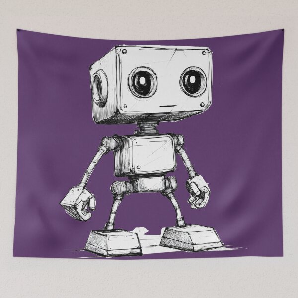 Item preview, Robot Sketch - Mechanical Art Style designed and sold by Fab-Haven.