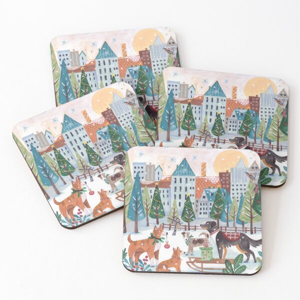 Item preview, Christmas Dogs in City Park designed and sold by Caroline Bonne Müller.