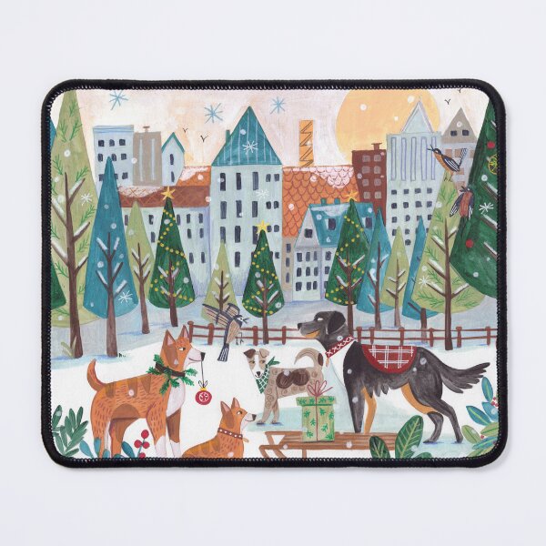 Item preview, Perros navideños en el parque de la ciudad designed and sold by Caroline Bonne Müller.