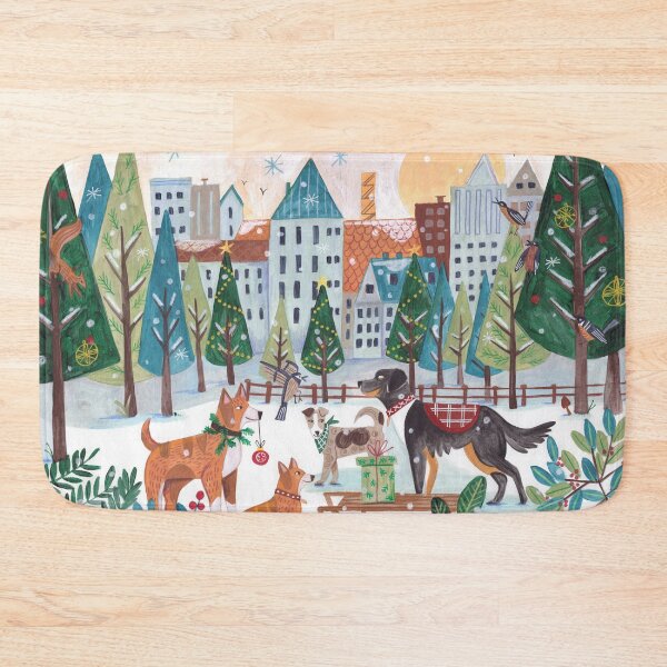 Item preview, Christmas Dogs in City Park designed and sold by Caroline Bonne Müller.