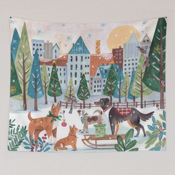 Item preview, Christmas Dogs in City Park designed and sold by Caroline Bonne Müller.