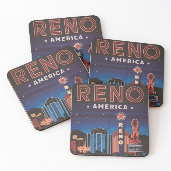 Item preview, Reno Vintage Travel Poster designed and sold by TravelerRat.