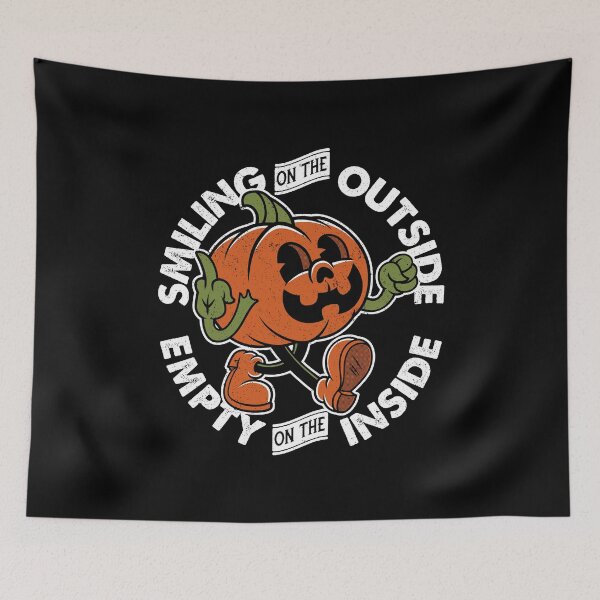 Item preview, Smiling Outside Empty Inside - Demotivational Pumpkin designed and sold by Nemons.