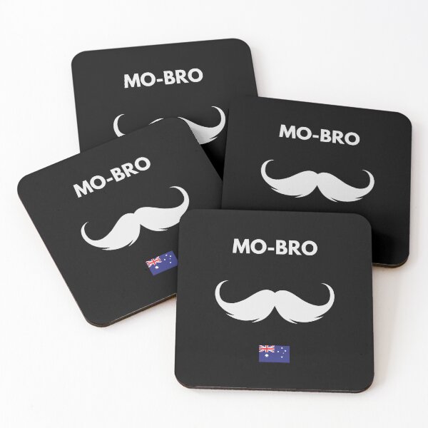 Item preview, MOvember Inspired MO-BRO Australia Moustache 1 T-Shirt and Stickers designed and sold by Wit-T-Merch.