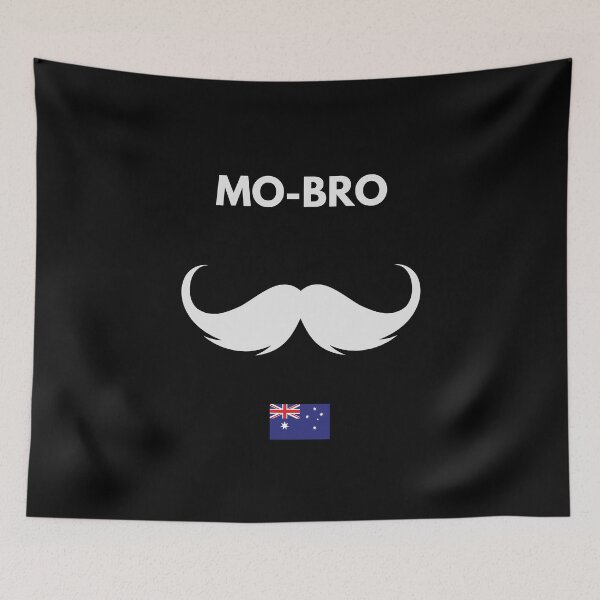 Item preview, MOvember Inspired MO-BRO Australia Moustache 1 T-Shirt and Stickers designed and sold by Wit-T-Merch.
