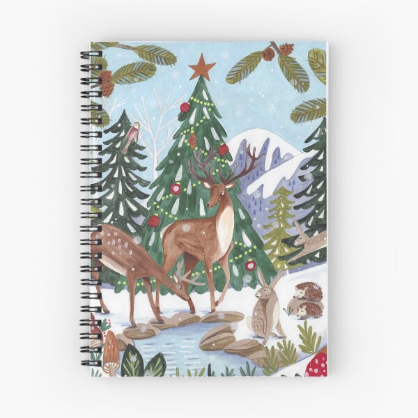 Item preview, Woodland animals in the Snowy Mountain Forest designed and sold by Caroline Bonne Müller.