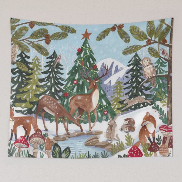 Item preview, Woodland animals in the Snowy Mountain Forest designed and sold by Caroline Bonne Müller.