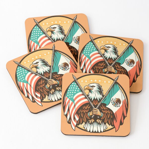 Item preview, USA Mexico Flags Mexican-American designed and sold by RayCrimson.