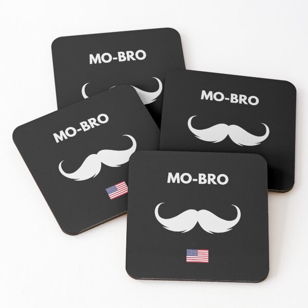 Item preview, MOvember Inspired MO-BRO USA Moustache 1 American T-shirts and Stickers designed and sold by Wit-T-Merch.