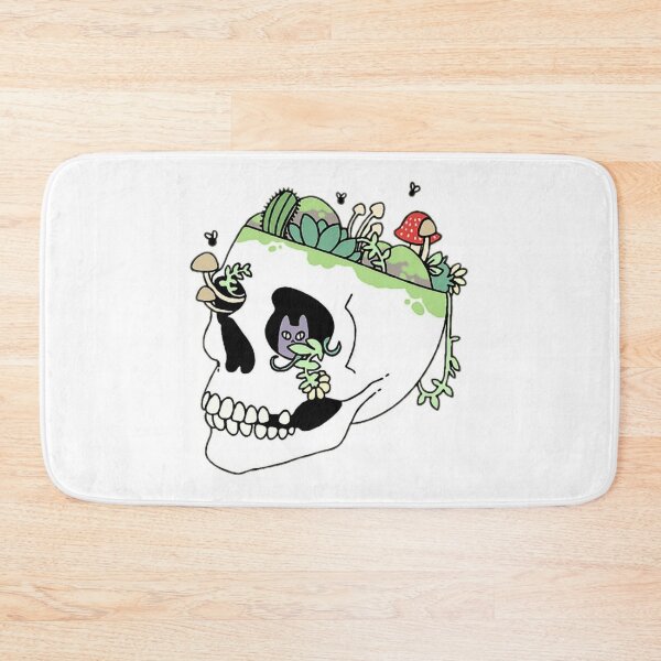 Item preview, Skull with plants designed and sold by Mara's designs.