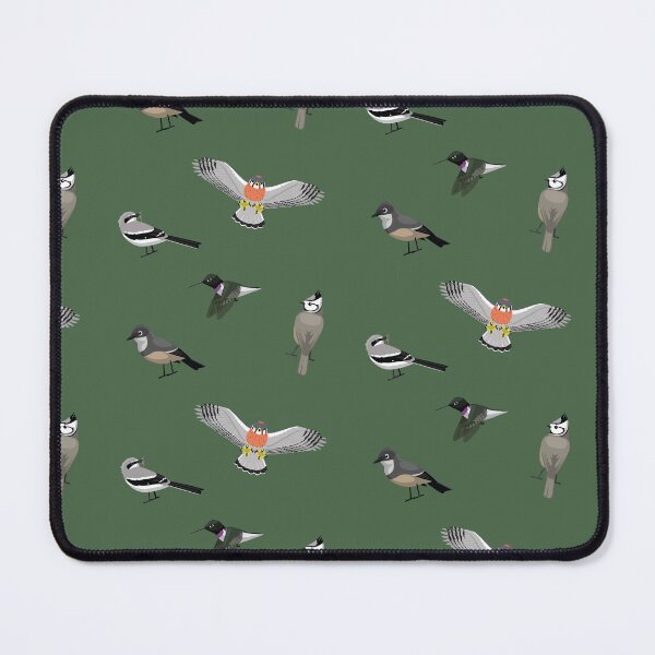 Item preview, American Bird Sticker Set Kestrel Shrike Hummingbird Phoebe Titmouse designed and sold by SUPERHERON.