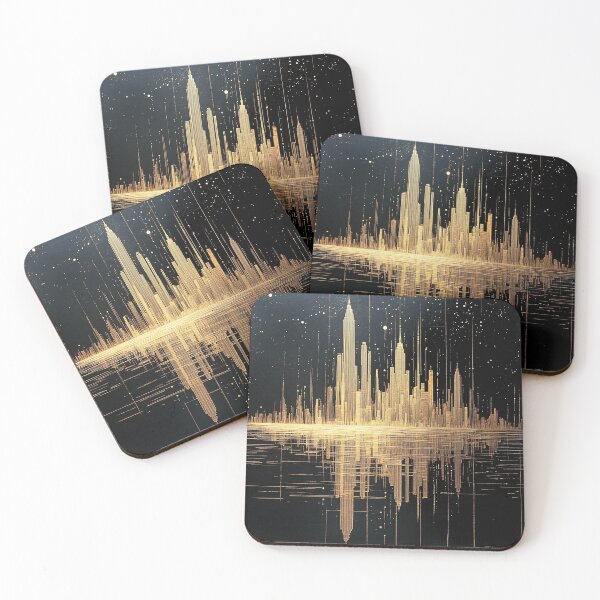 Item preview, Gold Reflection Cityscape designed and sold by NomadicDreamer.