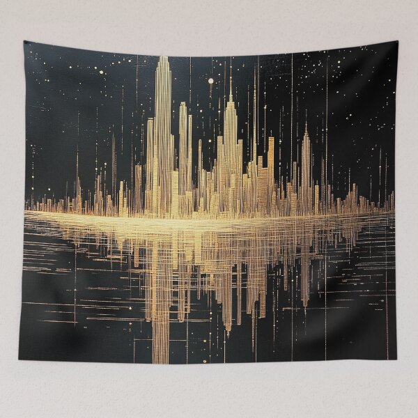 Item preview, Gold Reflection Cityscape designed and sold by NomadicDreamer.