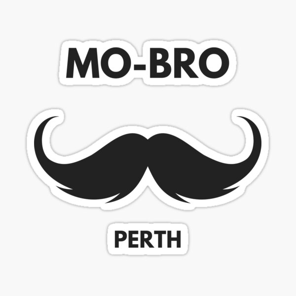 Item preview, MOvember Inspired MO-BRO Perth Australia Moustache 1 T-Shirt and Stickers designed and sold by Wit-T-Merch.