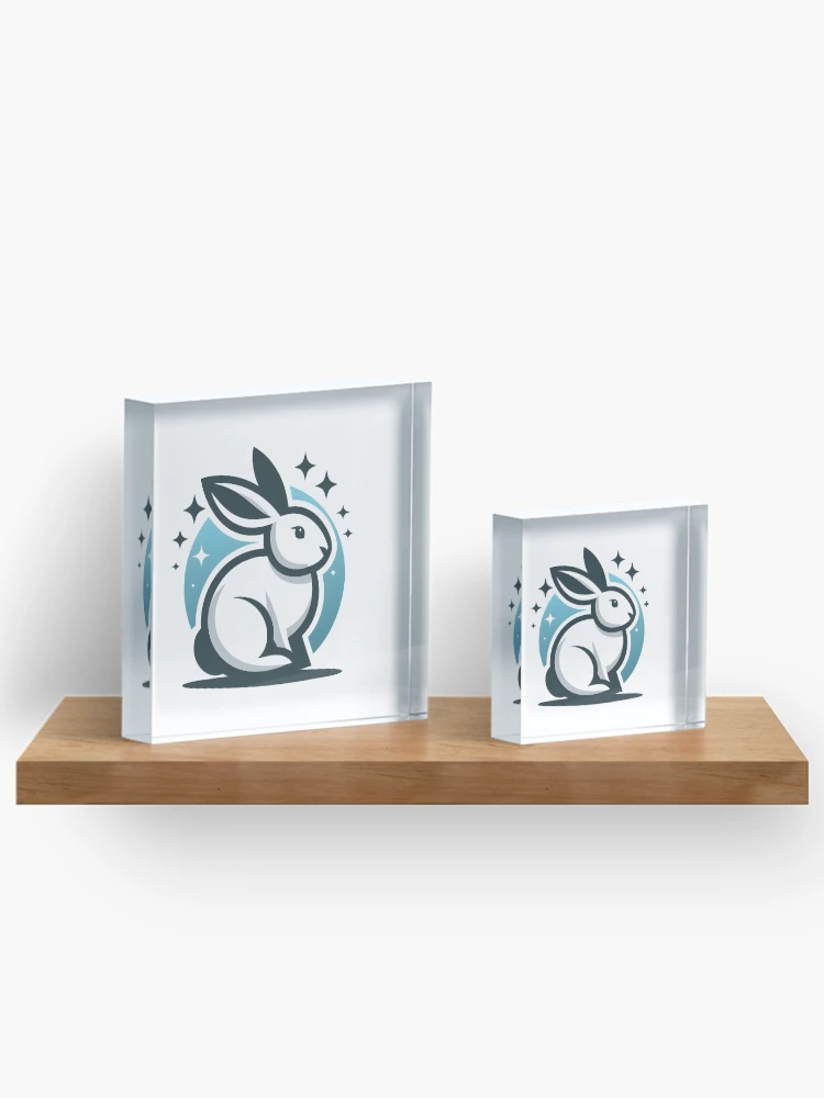 Thumbnail 3 of 5, Acrylic Block, Go Rabbit Go Rabbit designed and sold by vectorillus.