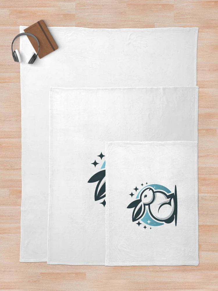 Thumbnail 5 of 6, Throw Blanket, Go Rabbit Go Rabbit designed and sold by vectorillus.