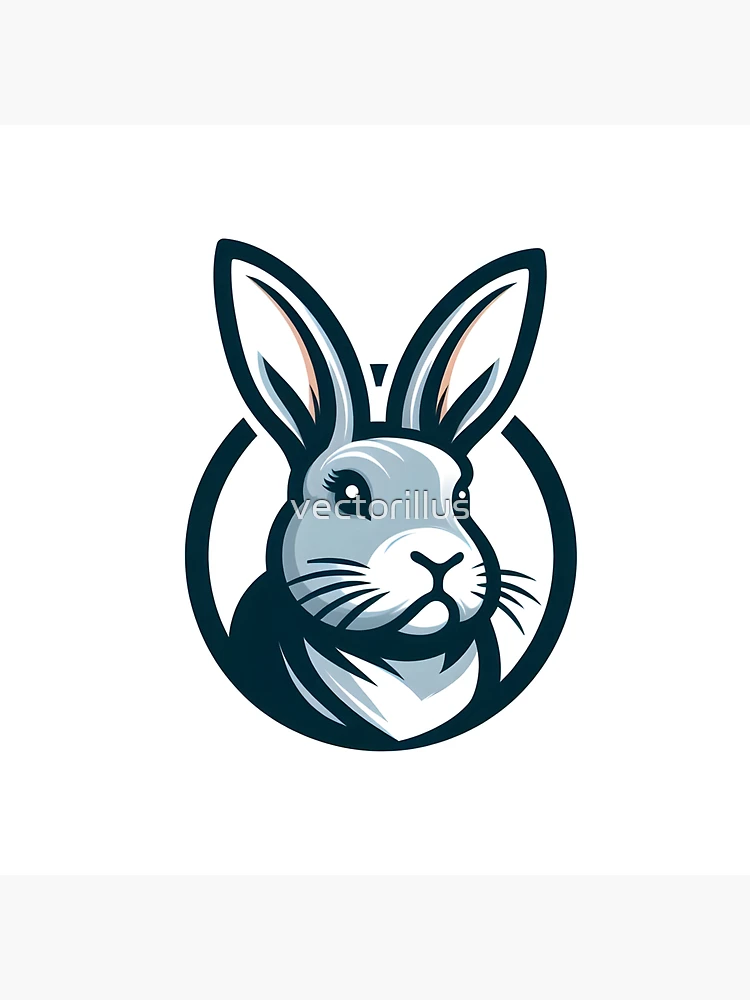 Thumbnail 3 of 3, Sticker, Go Rabbit Go Rabbit designed and sold by vectorillus.