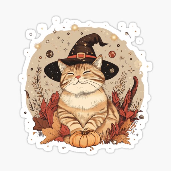 Item preview, Witch Kitty designed and sold by Cozy Nerdy Things.