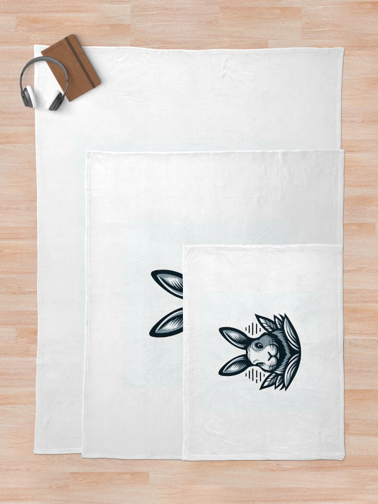 Thumbnail 5 of 6, Throw Blanket, Go Rabbit Go Rabbit designed and sold by vectorillus.