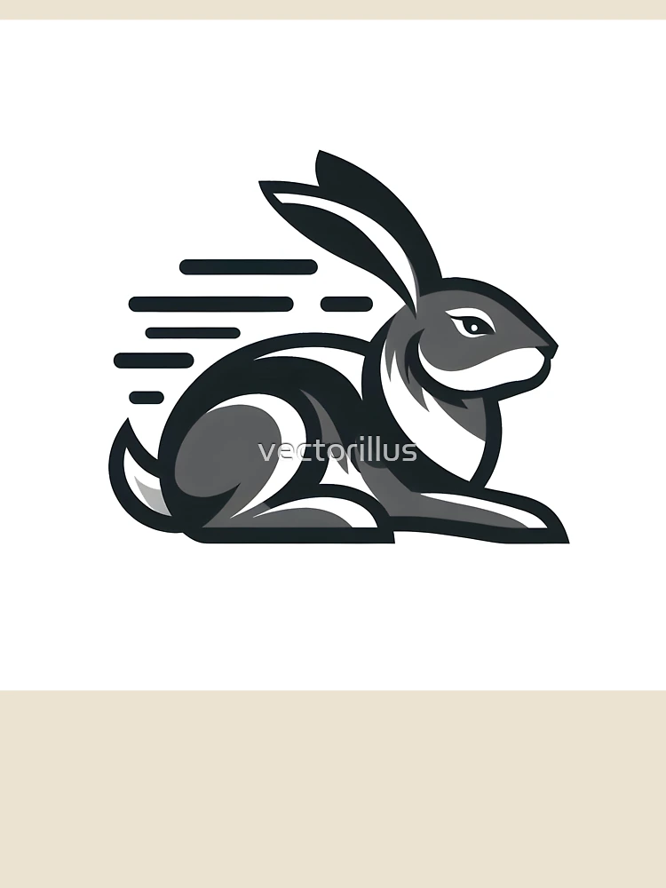 Thumbnail 4 of 4, Relaxed T-Shirt, Go Rabbit Go Rabbit designed and sold by vectorillus.