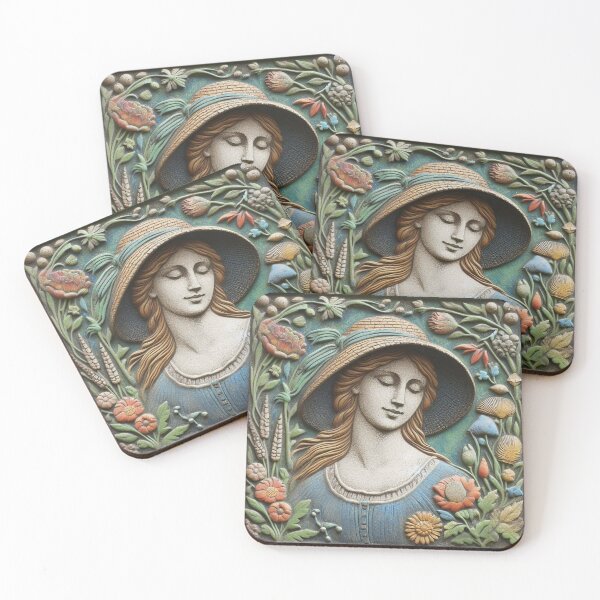 Item preview, FOLK ART CONCRETE PANEL STICKER designed and sold by carlarmes.