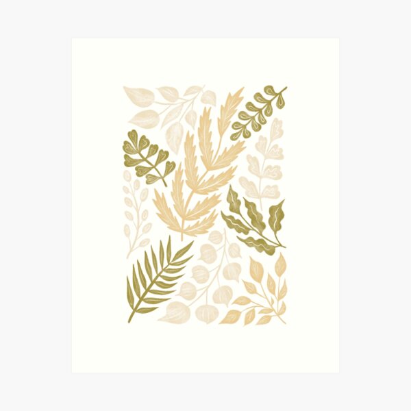Beige neutral branches Art Print