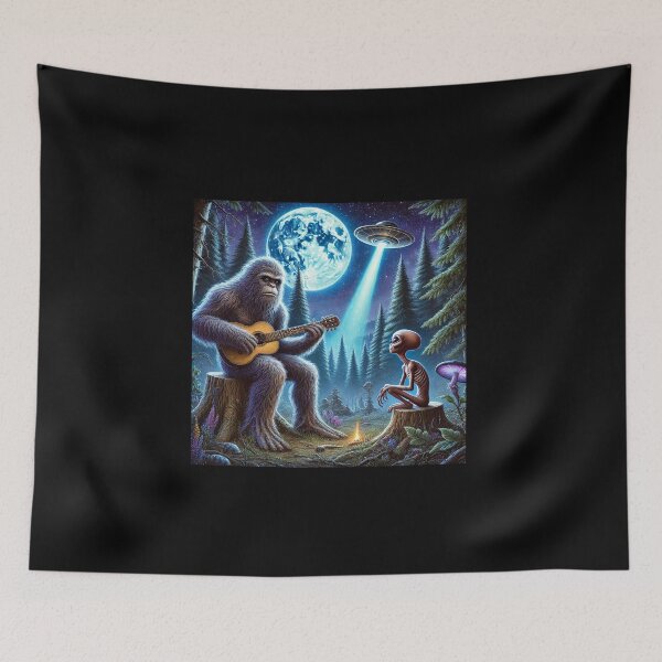 Item preview, Alien Bigfoot Guitar Sasquatch UFO Gifts For Men, Women, Kid designed and sold by love3617.
