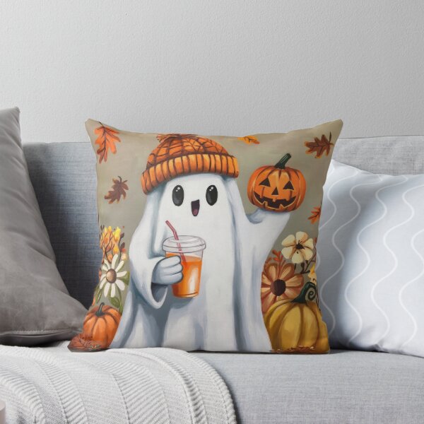 Item preview, halloween Funny ghost holding a pumpkin,Halloween ghost ,Halloween Season, halloween pumpkin designed and sold by Expressions-Sel.